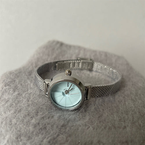 Blue mother-of-pearl dial watch - women's elegant, niche, high-end, exquisite quartz watch