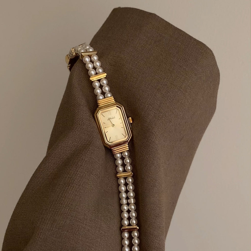 Gentle elegance classy pearl watch luxury lady elegant women's watch hot sale