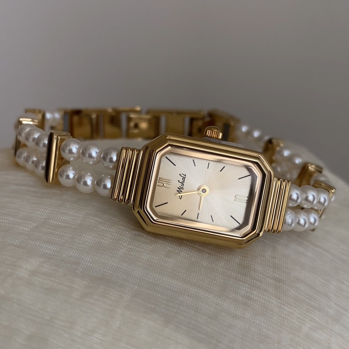 Gentle elegance classy pearl watch luxury lady elegant women's watch hot sale