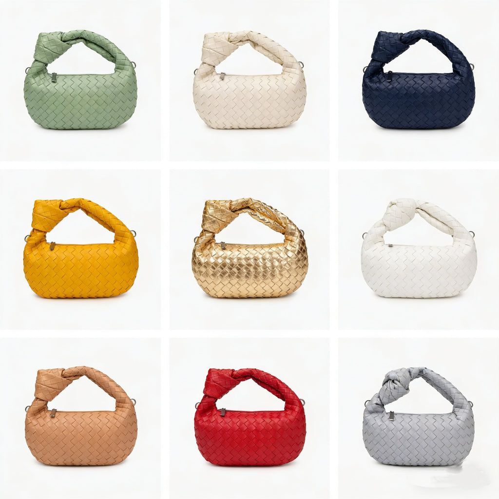 Woven knotted croissant bag 2026 new premium underarm bag soft leather commuter tote for women