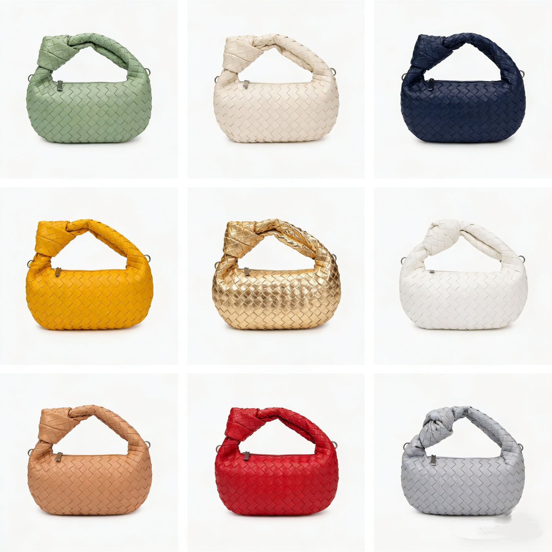 Woven knotted croissant bag 2026 new premium underarm bag soft leather commuter tote for women