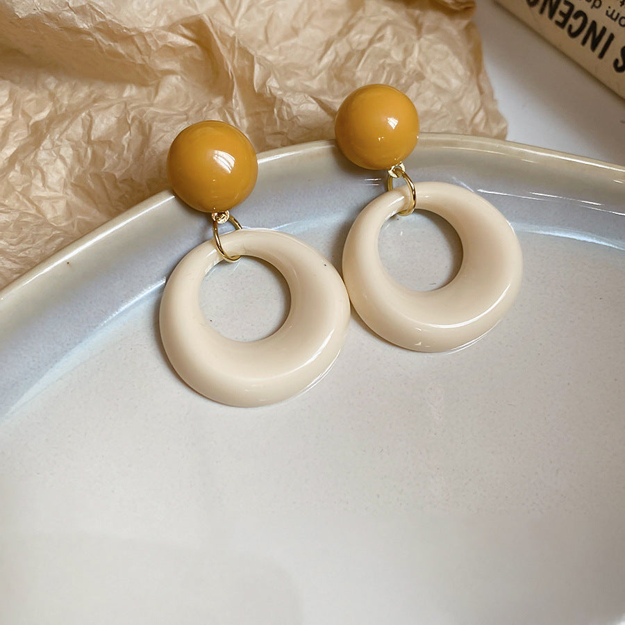 Real gold electroplated silver needle pearl flower earrings fashionelegant earrings accessible luxuryclassy earrings
