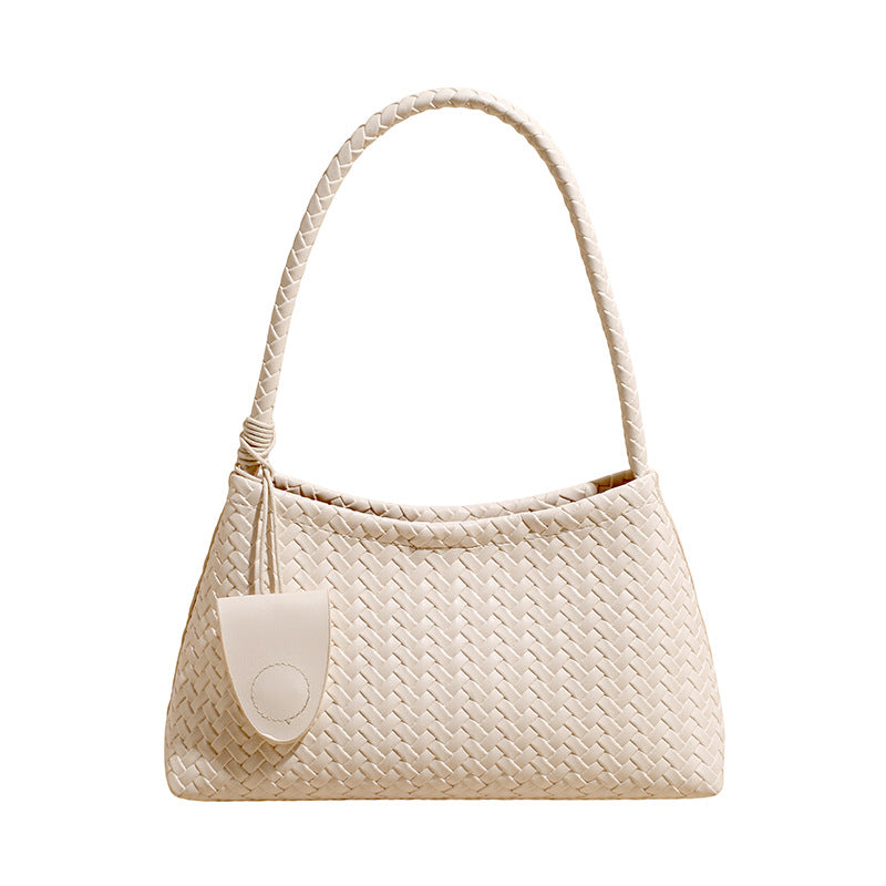 Woven textured underarm dumpling bag - women's 2026 new arrival, versatile commuter shoulder & handbag