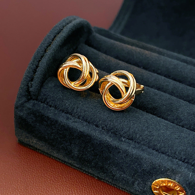 Real gold electroplated silver needle pearl flower earrings fashionelegant earrings accessible luxuryclassy earrings