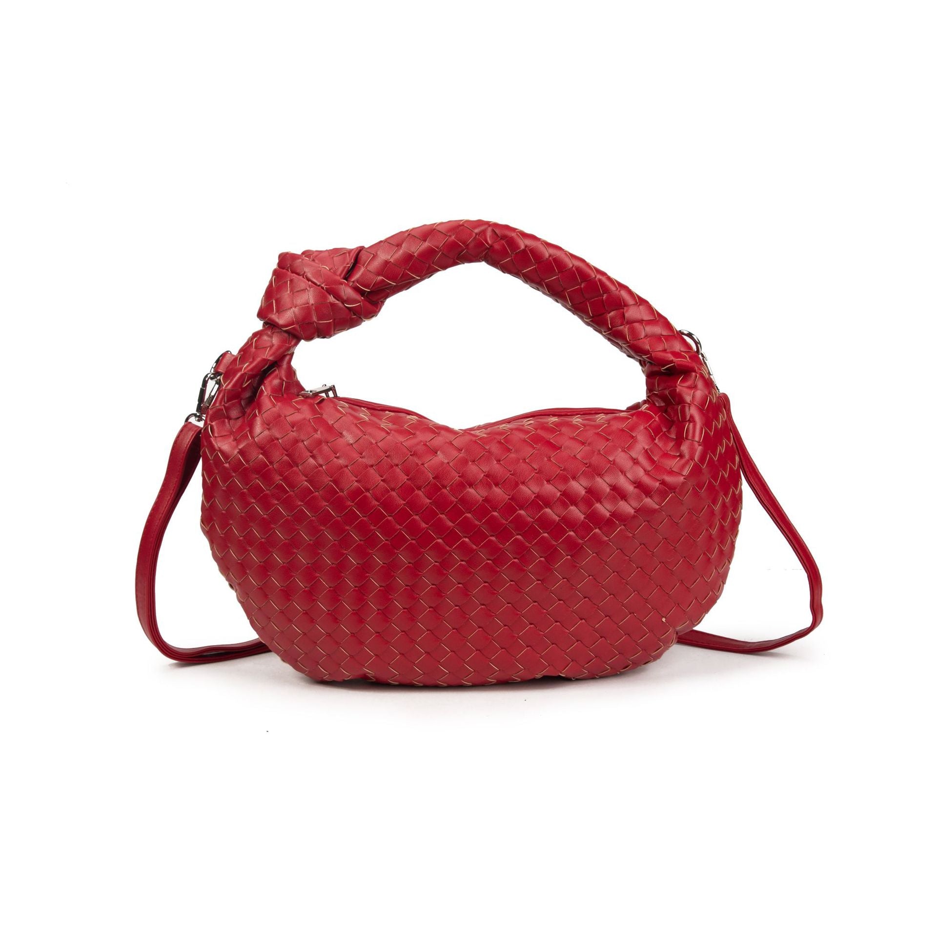Woven knotted croissant bag 2026 new premium underarm bag soft leather commuter tote for women