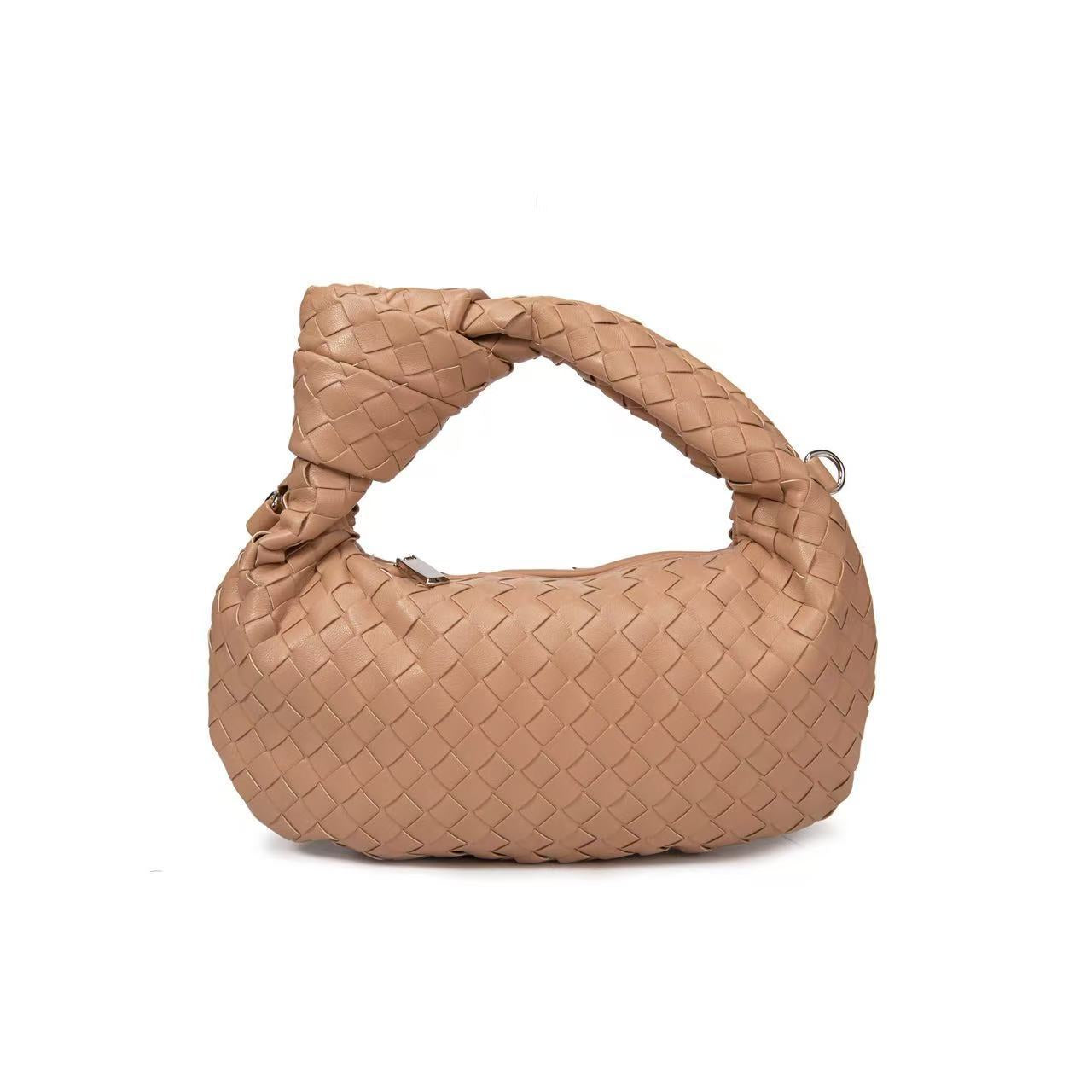 Woven knotted croissant bag 2026 new premium underarm bag soft leather commuter tote for women