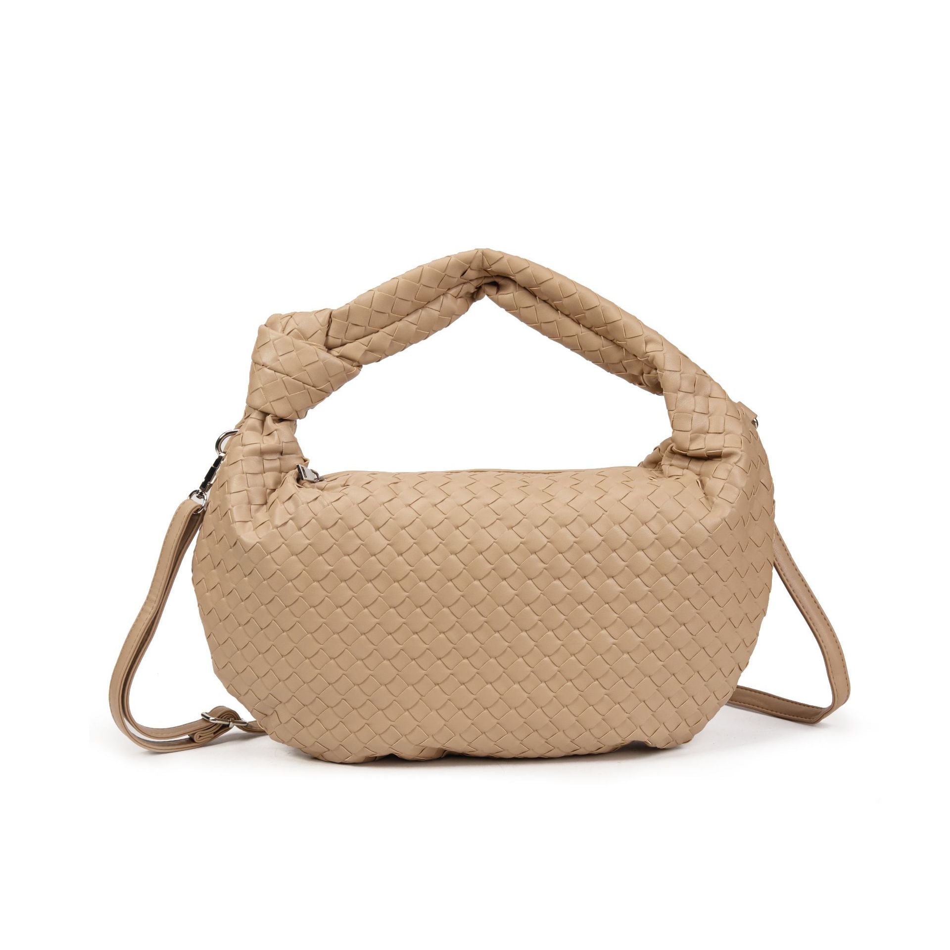 Woven knotted croissant bag 2026 new premium underarm bag soft leather commuter tote for women