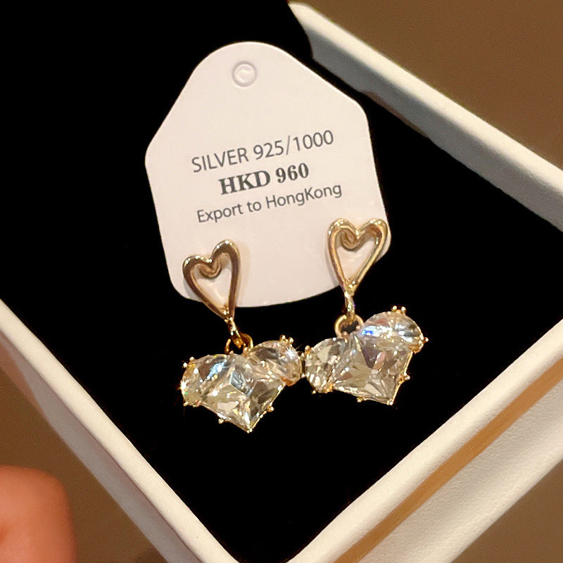 Real gold electroplated silver needle pearl flower earrings fashionelegant earrings accessible luxuryclassy earrings