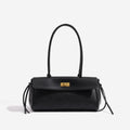 Genuine leather fashion baguette bag for women, 2026 new large capacity shoulder bag, underarm bag, high-end tote bag