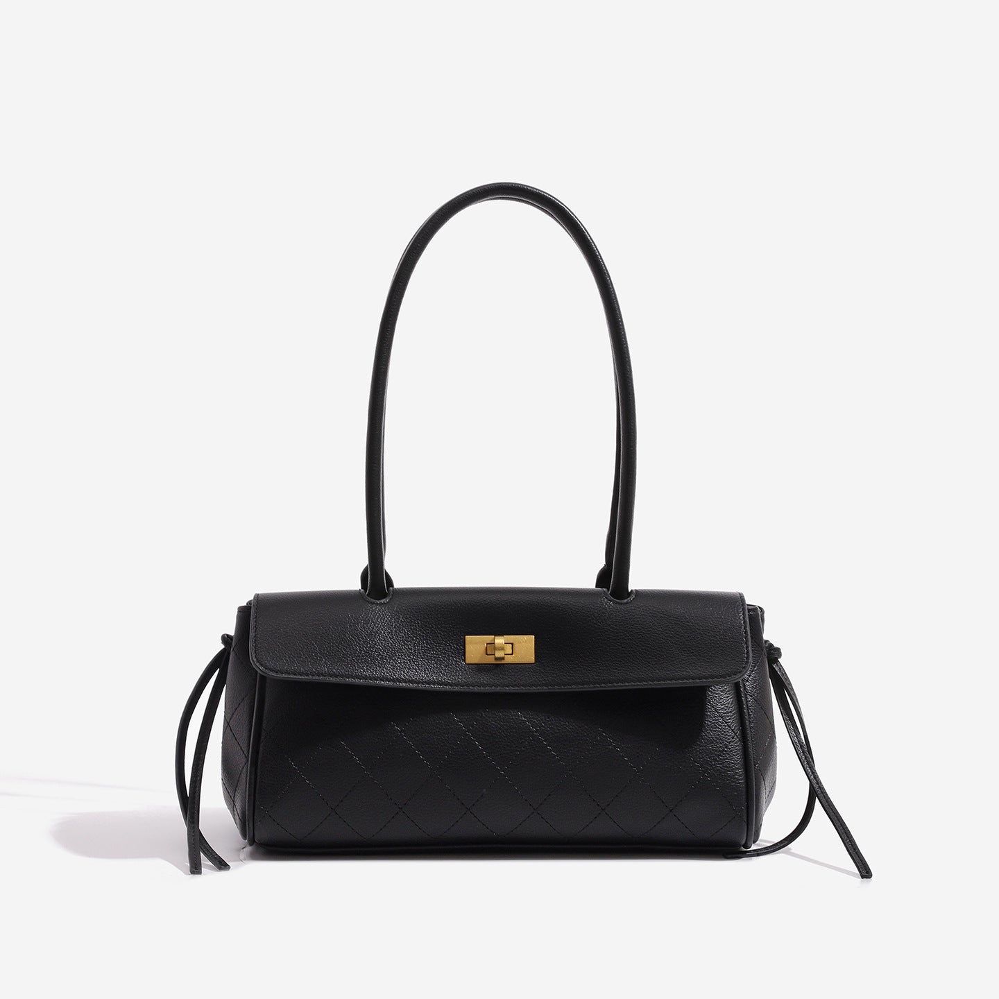 Genuine leather fashion baguette bag for women, 2026 new large capacity shoulder bag, underarm bag, high-end tote bag
