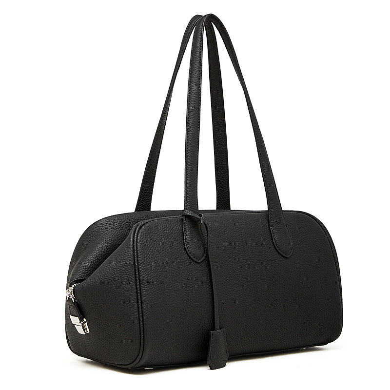 First layer cowhide tote bag hobo armpit bag casualfashion bucket bag shoulder crossbody bag for women