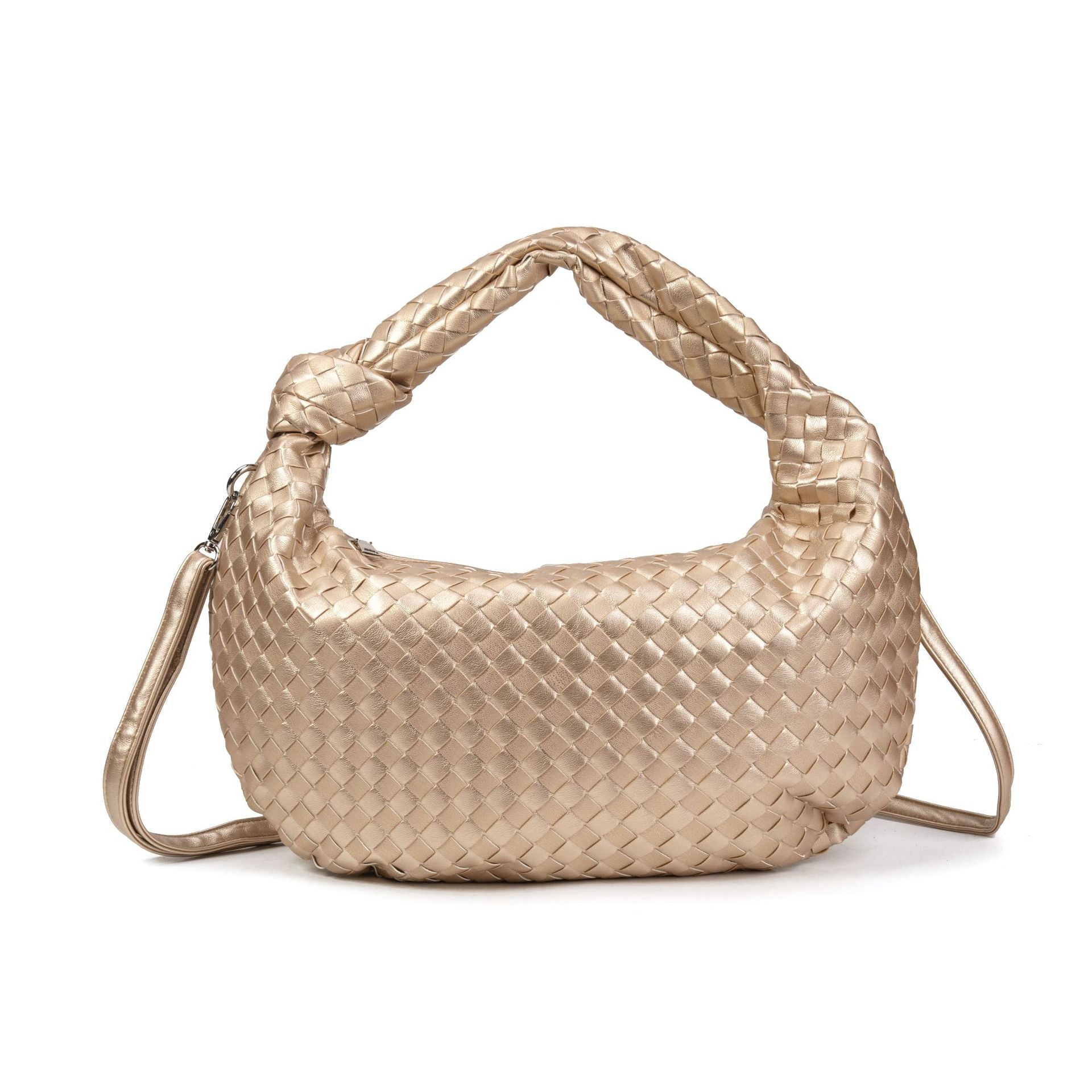 Woven knotted croissant bag 2026 new premium underarm bag soft leather commuter tote for women