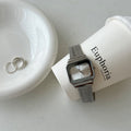Gold-tone square watch for women - vintage-inspired, understated luxury, exquisite minimalist design