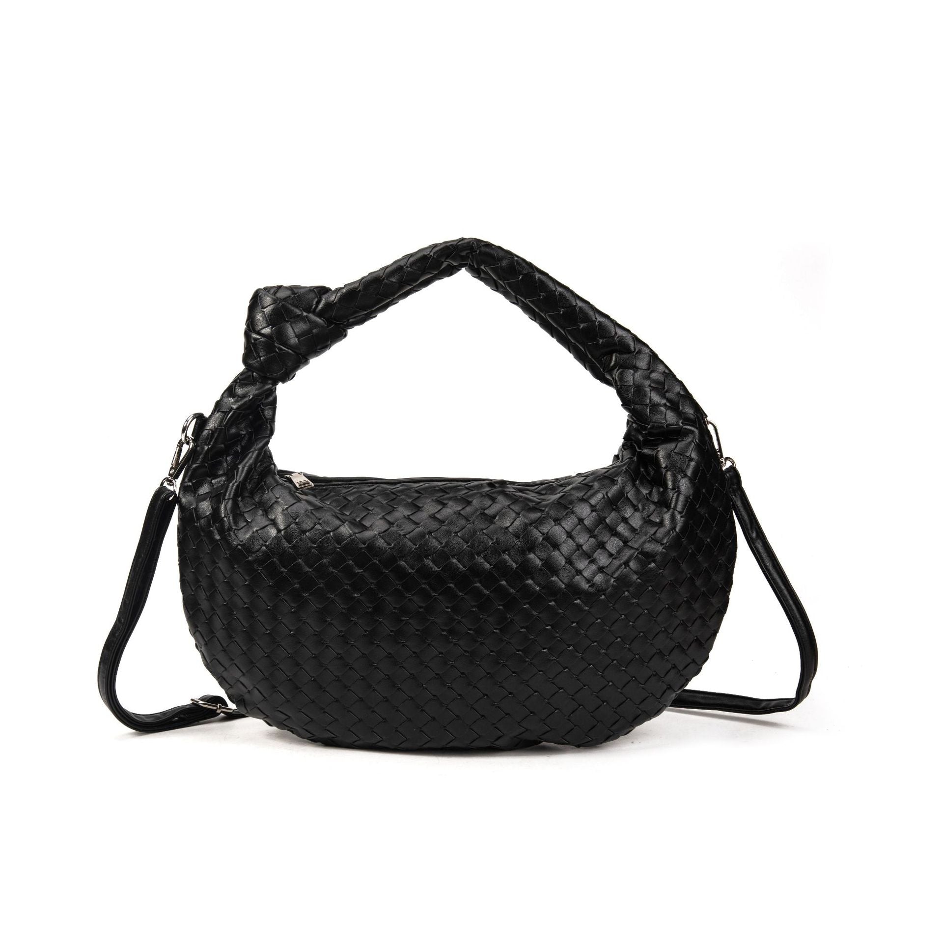 Woven knotted croissant bag 2026 new premium underarm bag soft leather commuter tote for women