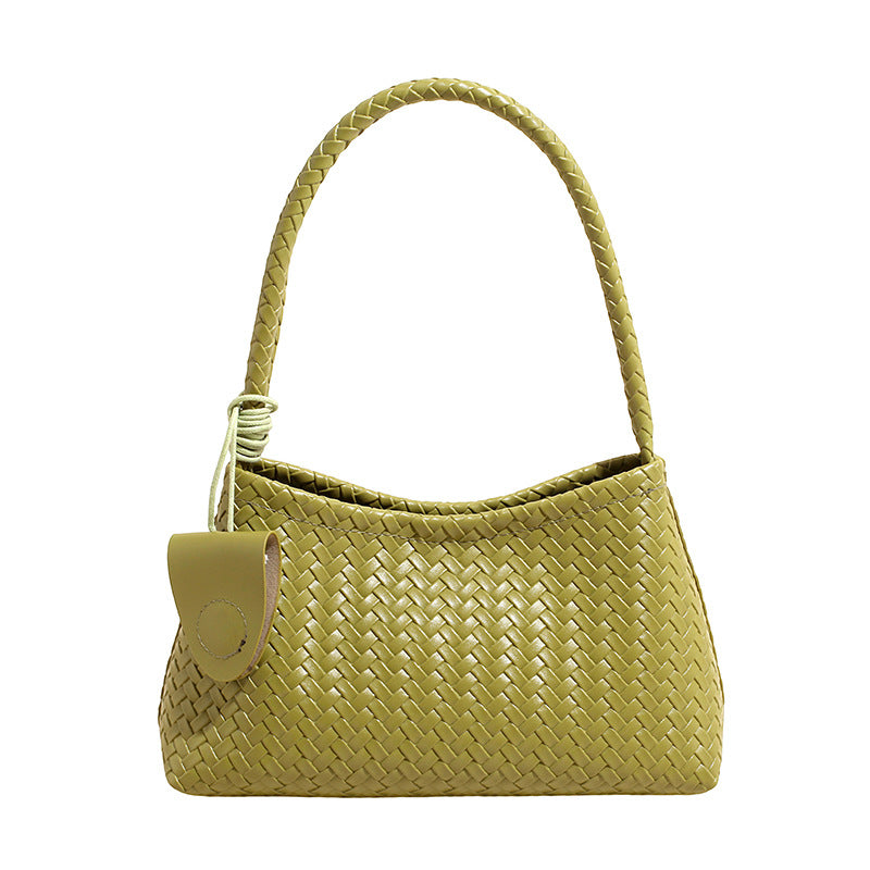 Woven textured underarm dumpling bag - women's 2026 new arrival, versatile commuter shoulder & handbag
