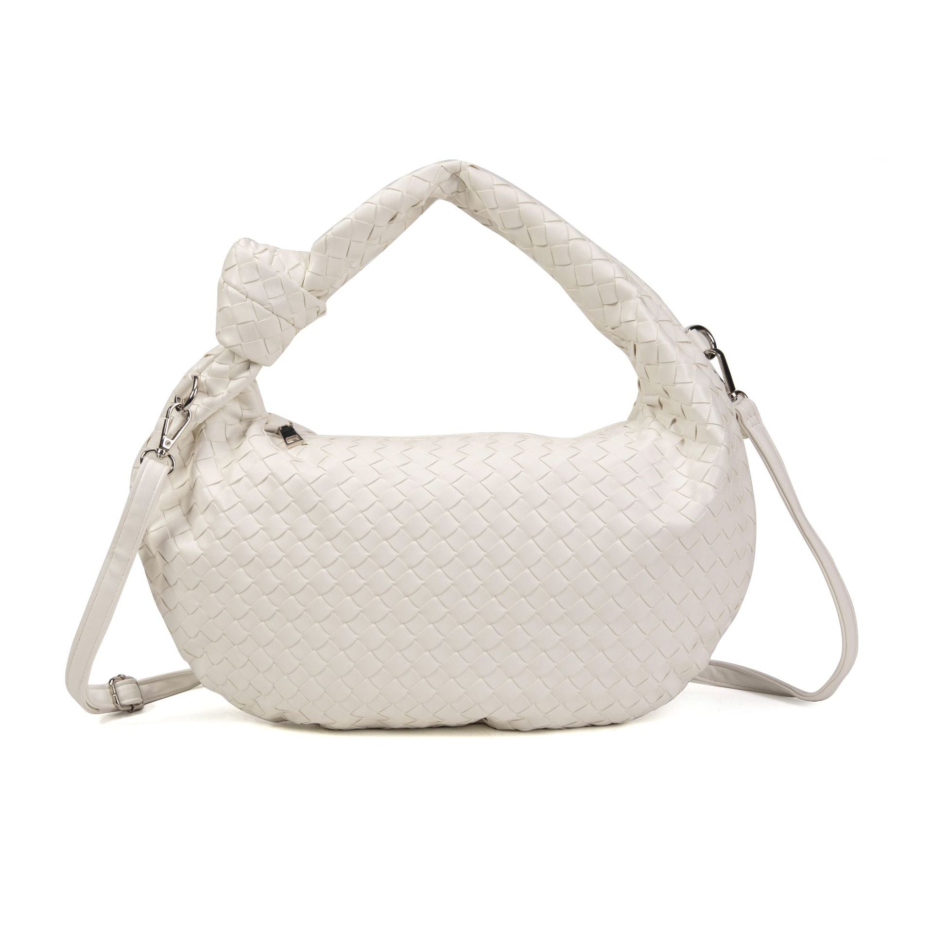 Woven knotted croissant bag 2026 new premium underarm bag soft leather commuter tote for women