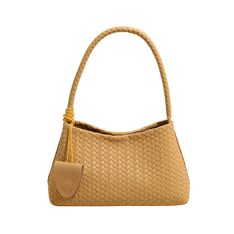 Woven textured underarm dumpling bag - women's 2026 new arrival, versatile commuter shoulder & handbag