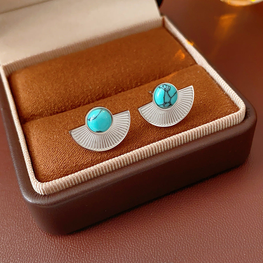 Real gold electroplated silver needle pearl flower earrings fashionelegant earrings accessible luxuryclassy earrings