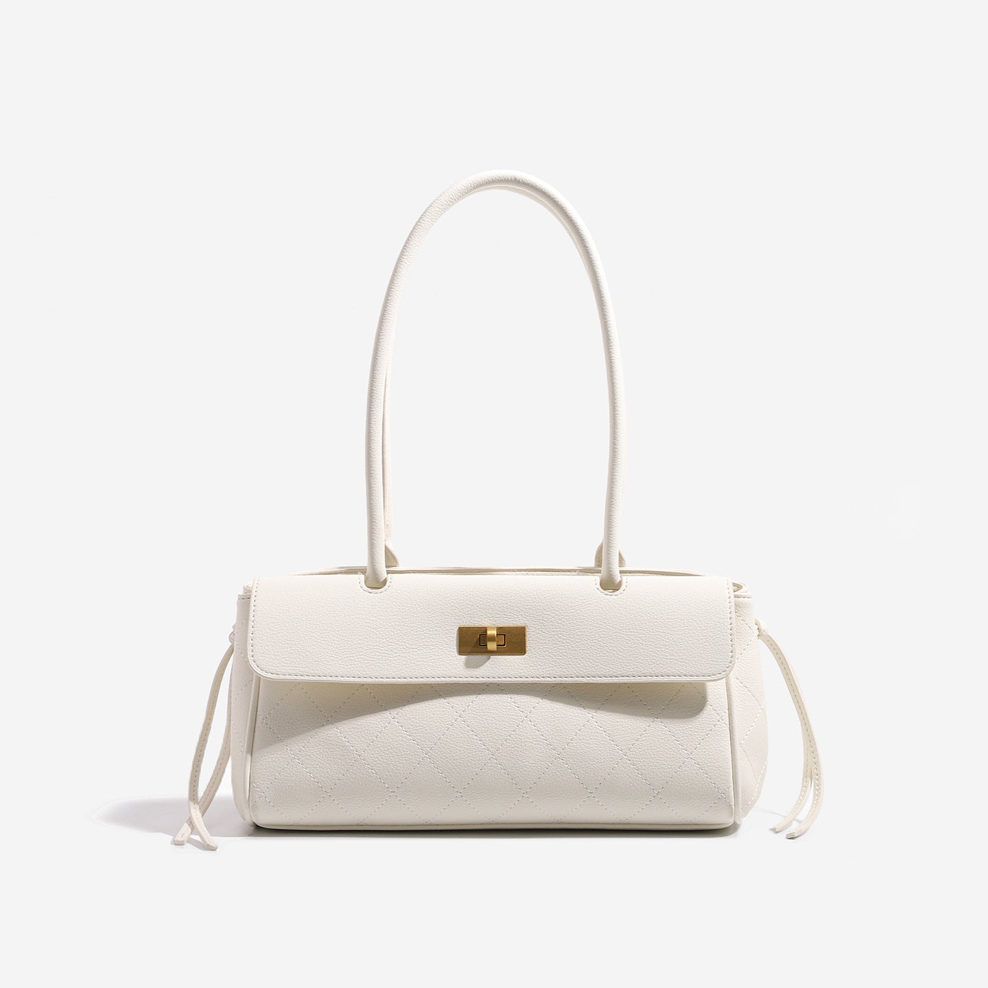 Genuine leather fashion baguette bag for women, 2026 new large capacity shoulder bag, underarm bag, high-end tote bag