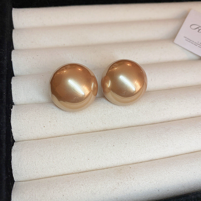 Real gold electroplated silver needle pearl flower earrings fashionelegant earrings accessible luxuryclassy earrings