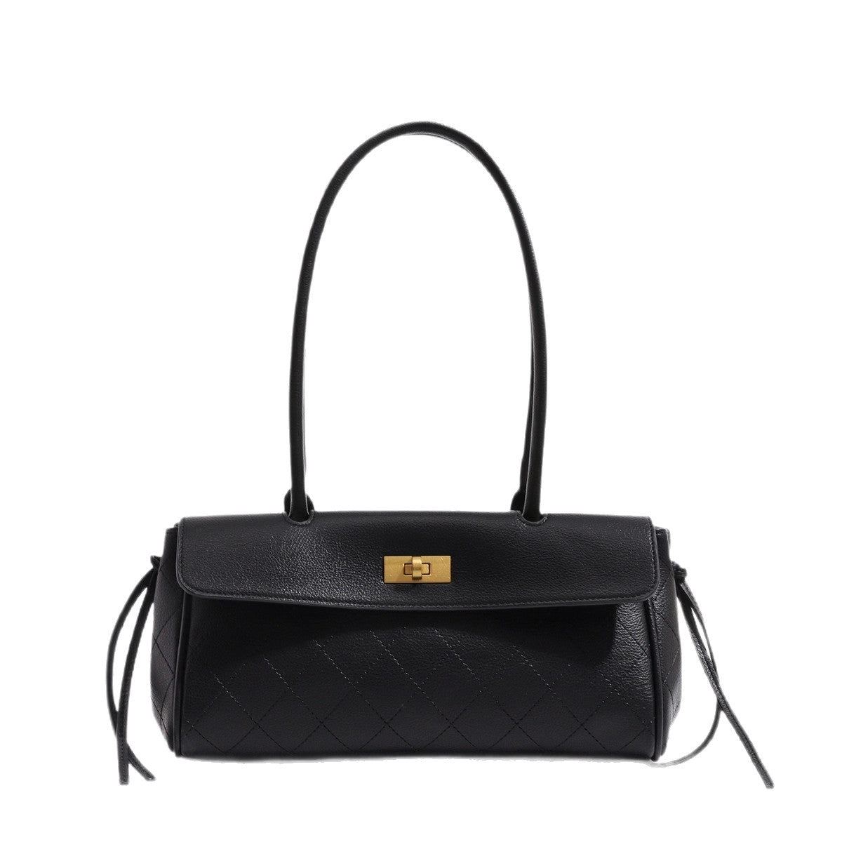 Genuine leather fashion baguette bag for women, 2026 new large capacity shoulder bag, underarm bag, high-end tote bag
