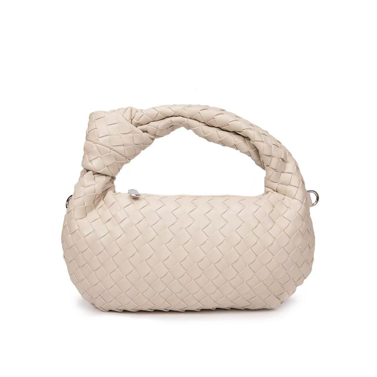 Woven knotted croissant bag 2026 new premium underarm bag soft leather commuter tote for women