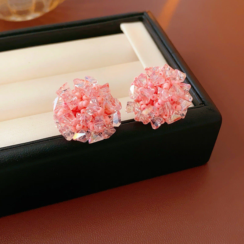 Real gold electroplated silver needle pearl flower earrings fashionelegant earrings accessible luxuryclassy earrings