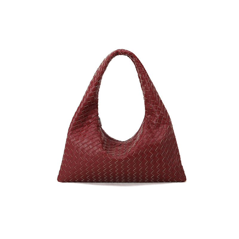 Woven bag large capacity work clothing dumpling bag women's fashioncasual tote bag women 2026