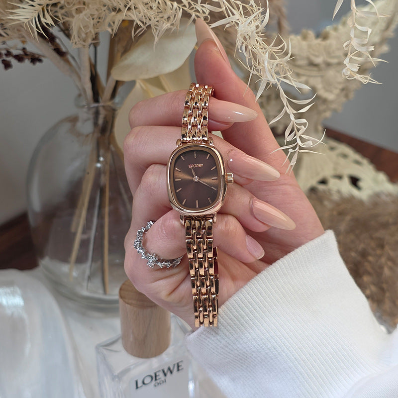 Women's watch: lightweight luxury, high-style design, stainless steel band, ladies' wristwatch, waterproof, retro chic