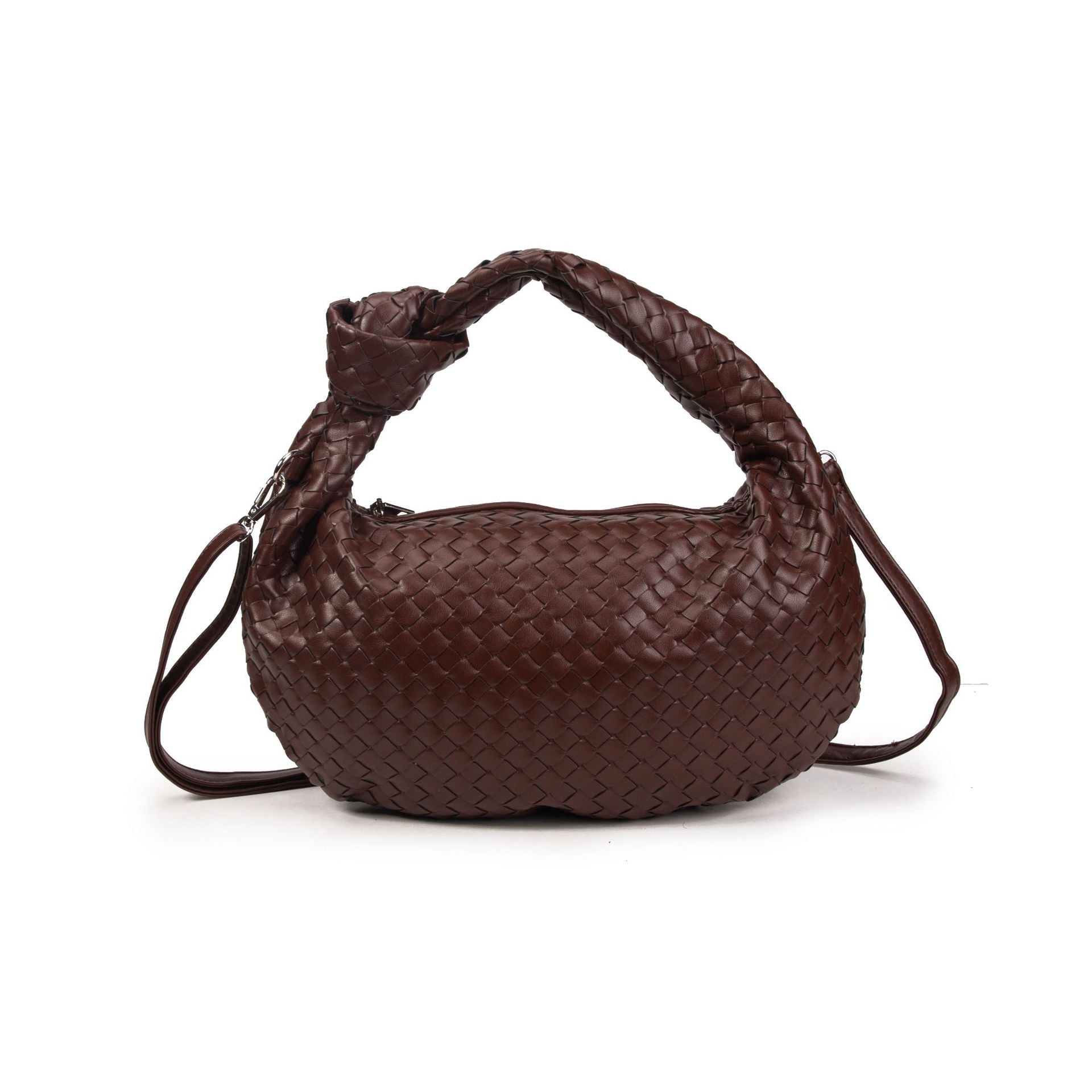 Woven knotted croissant bag 2026 new premium underarm bag soft leather commuter tote for women