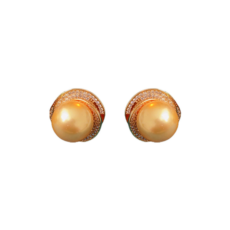 Used zircon flower pearl necklace, earrings, and ring set - fashionable, versatile, choker necklace, light luxury, high-end jewelry