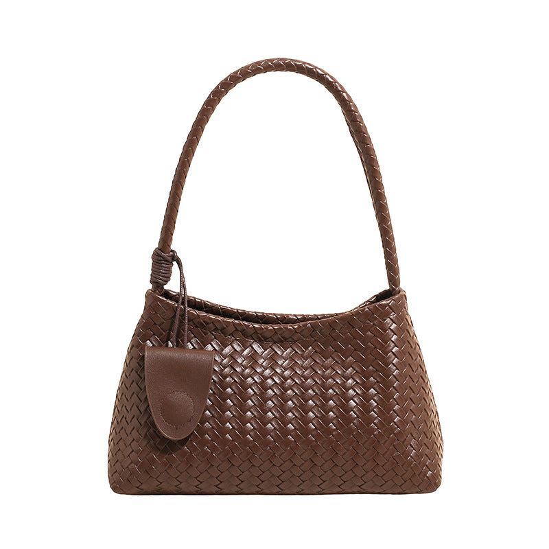 Woven textured underarm dumpling bag - women's 2026 new arrival, versatile commuter shoulder & handbag