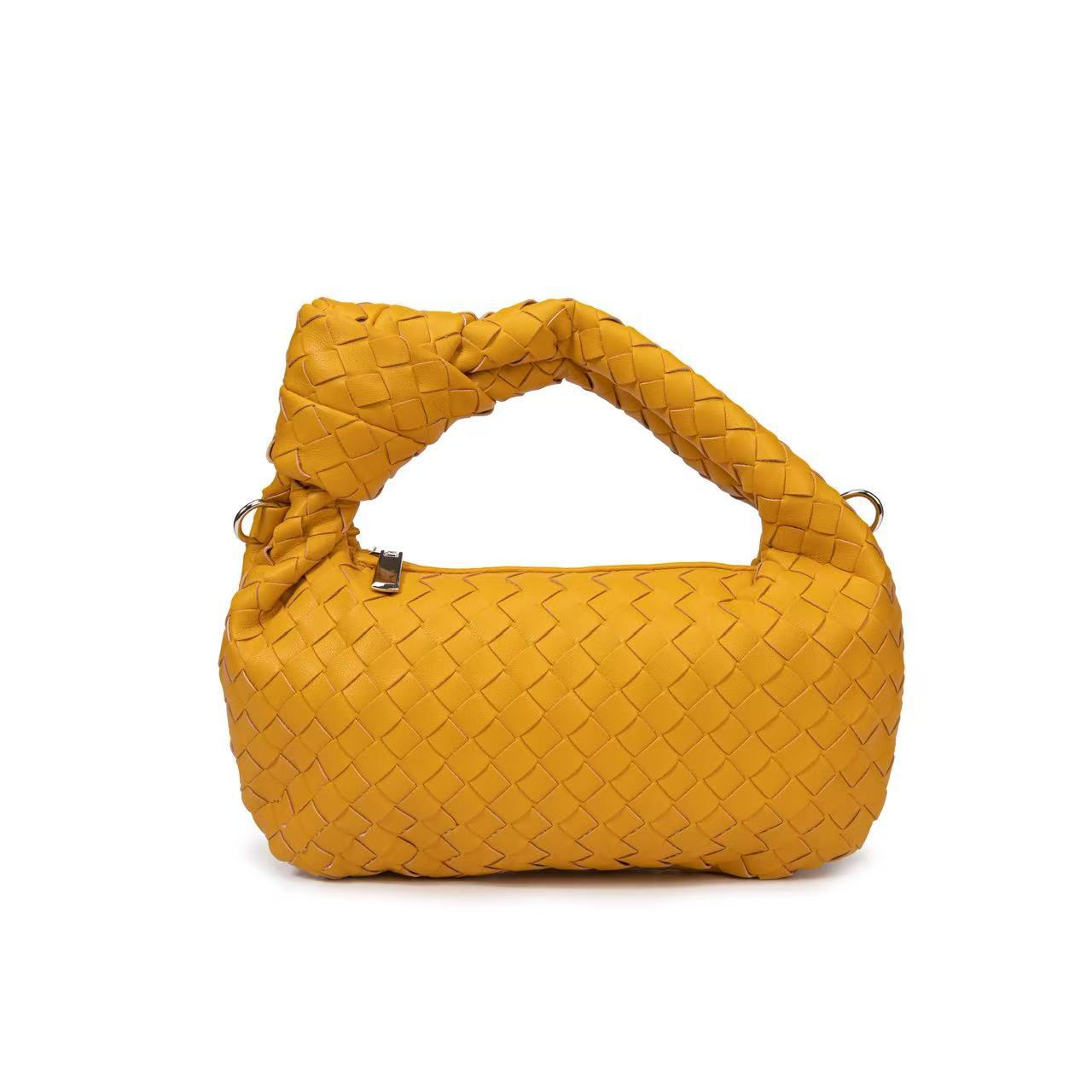 Woven knotted croissant bag 2026 new premium underarm bag soft leather commuter tote for women