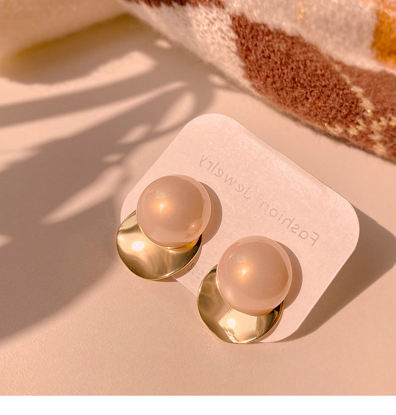 Real gold electroplated silver needle pearl flower earrings fashionelegant earrings accessible luxuryclassy earrings