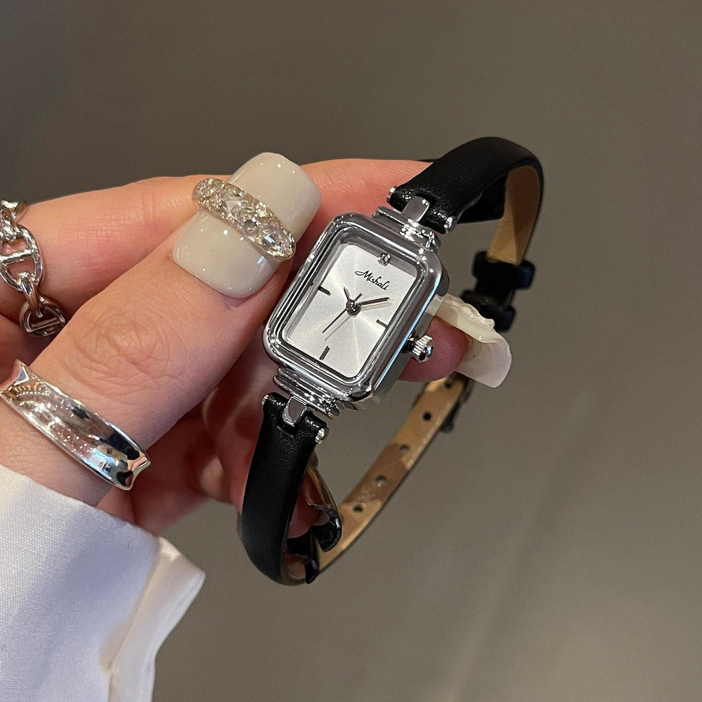 Weneed small dial watch women's 2026 new arrivalaccessible luxuryniche style women's casual square elegant quartz women's watch