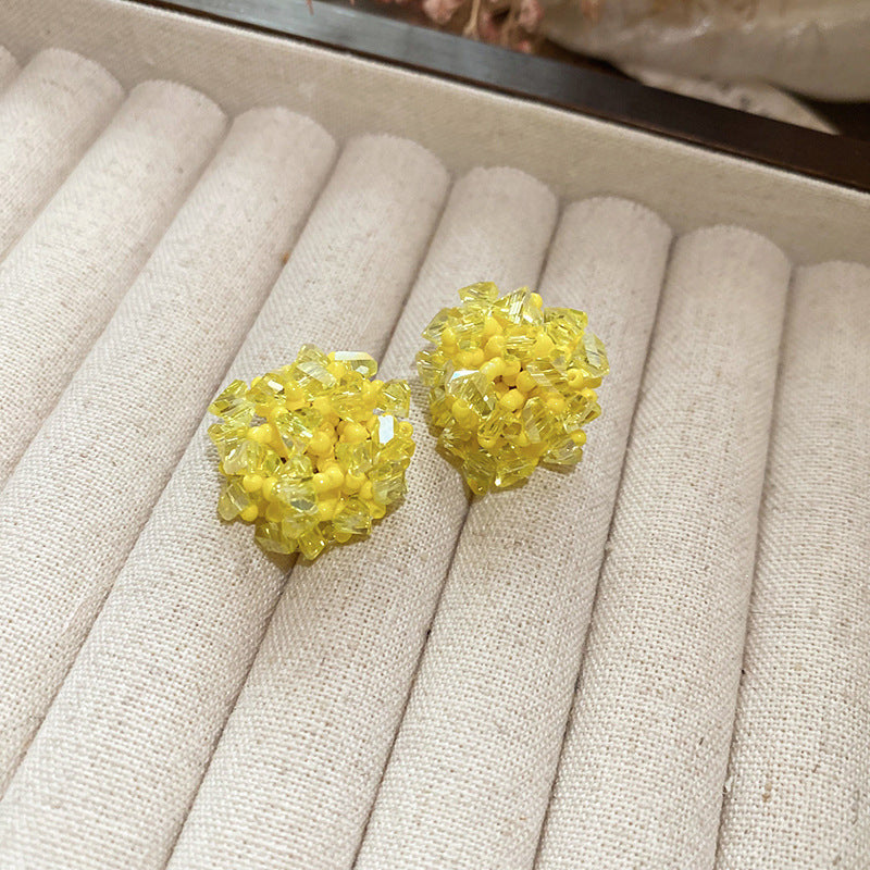 Real gold electroplated silver needle pearl flower earrings fashionelegant earrings accessible luxuryclassy earrings