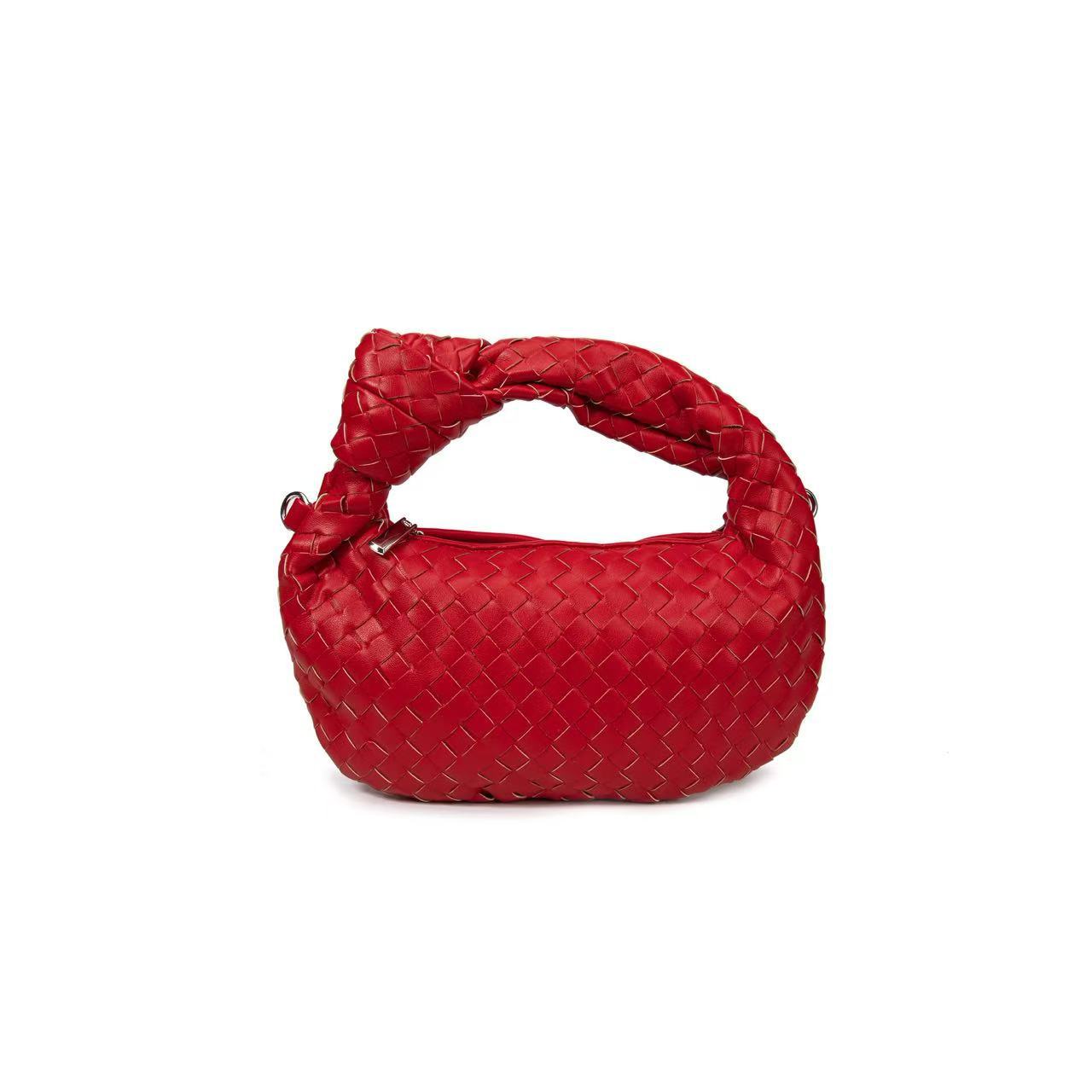 Woven knotted croissant bag 2026 new premium underarm bag soft leather commuter tote for women