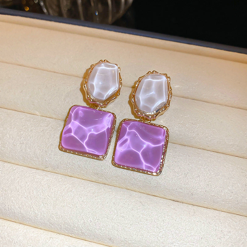 Real gold electroplated silver needle pearl flower earrings fashionelegant earrings accessible luxuryclassy earrings