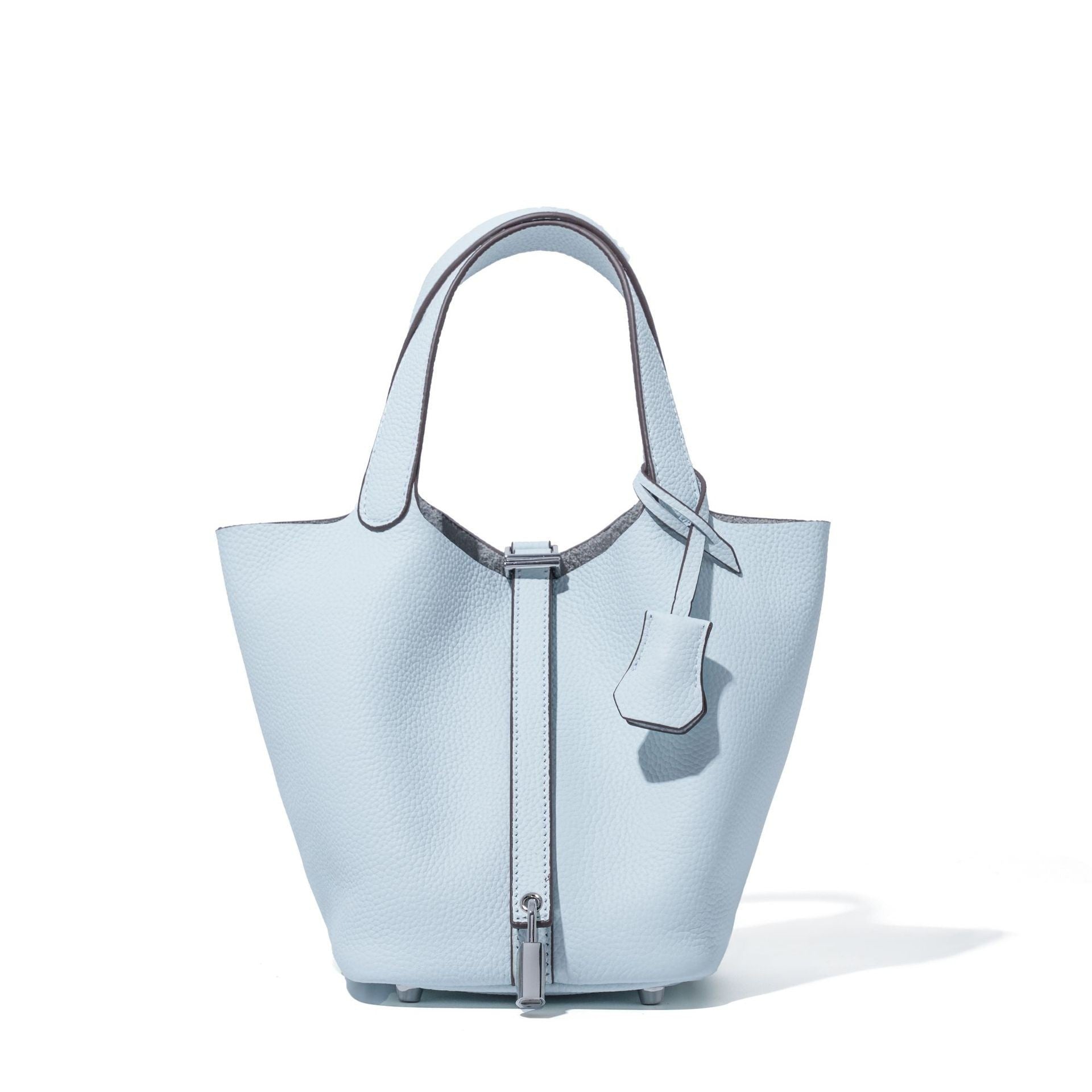 Classic top grain leather basket bag - luxurious, high-end genuine leather bucket bag - cross-border fashion versatile tote bag