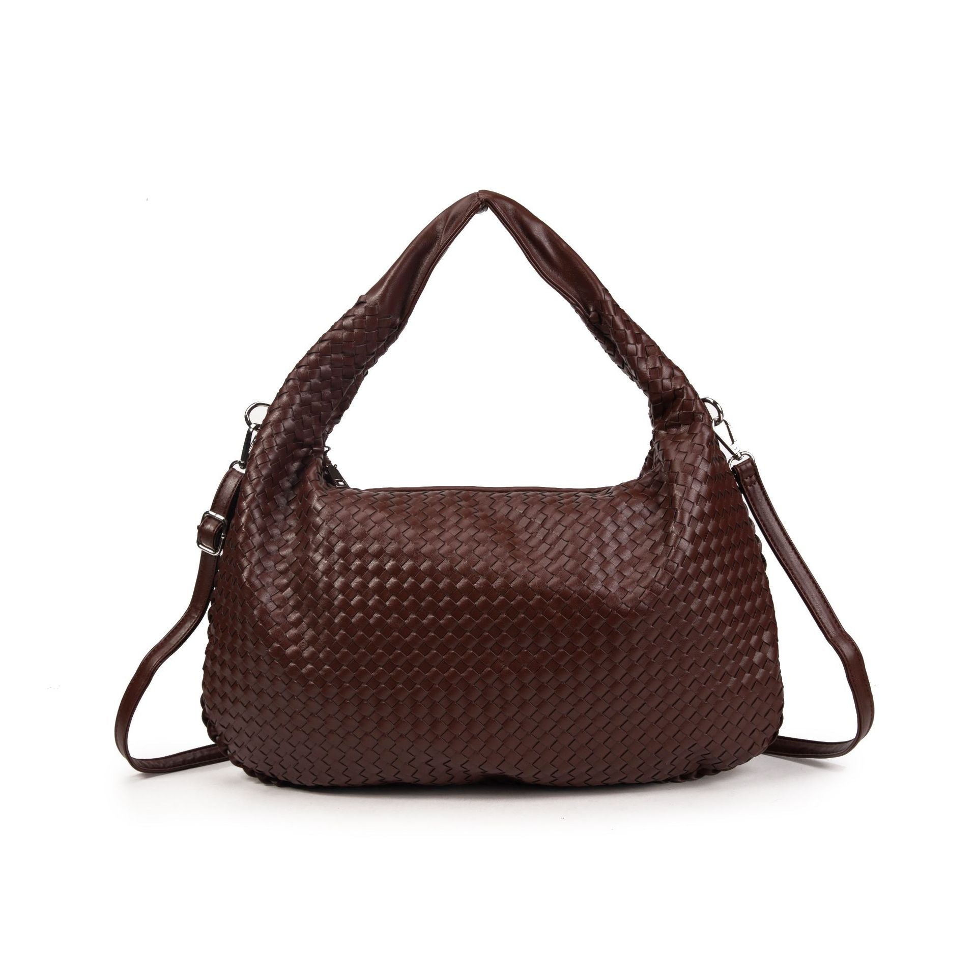 Woven knotted croissant bag 2026 new premium underarm bag soft leather commuter tote for women