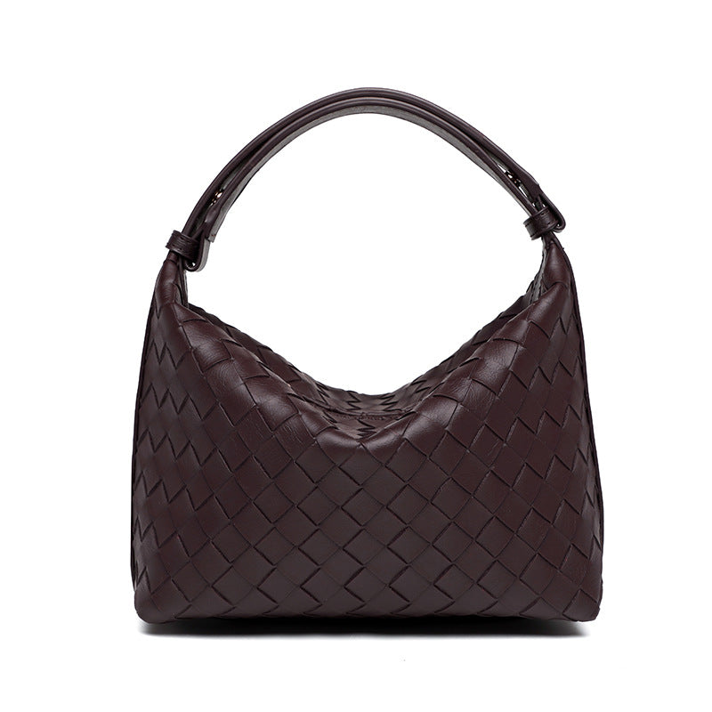 Cross-border explosion BV same lunch box bag, handwoven bag, versatile handbag, casual versatile shoulder underarm bag, women