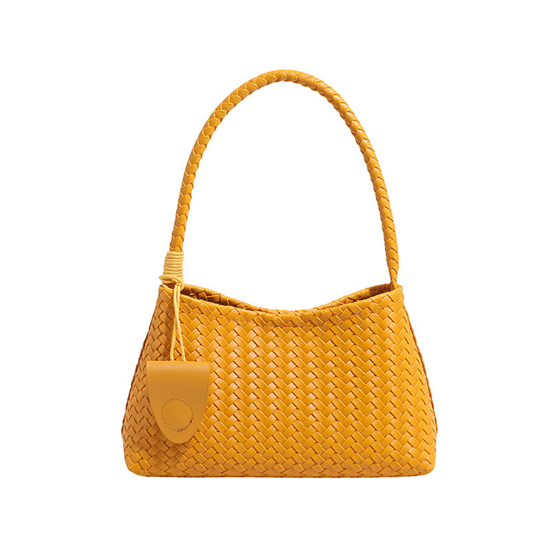 Woven textured underarm dumpling bag - women's 2026 new arrival, versatile commuter shoulder & handbag
