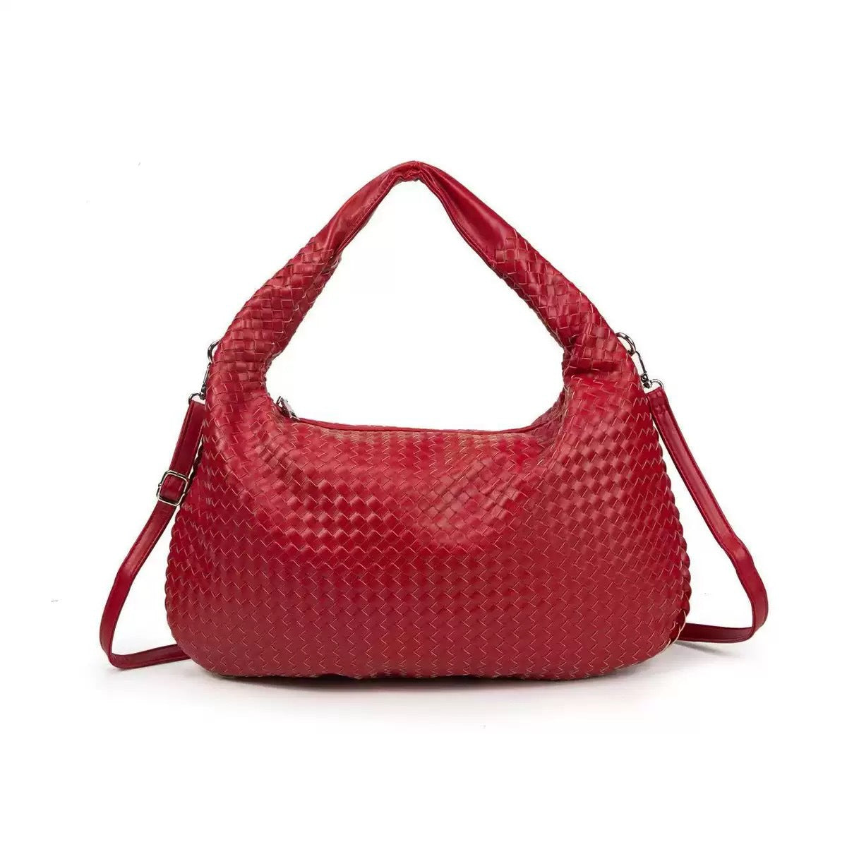 Woven knotted croissant bag 2026 new premium underarm bag soft leather commuter tote for women