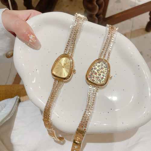 Cacaxinew arrivalfashion medieval watch snake head casual bracelet watch leopard print gold women's watch