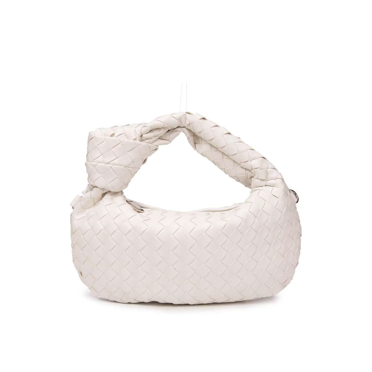 Woven knotted croissant bag 2026 new premium underarm bag soft leather commuter tote for women