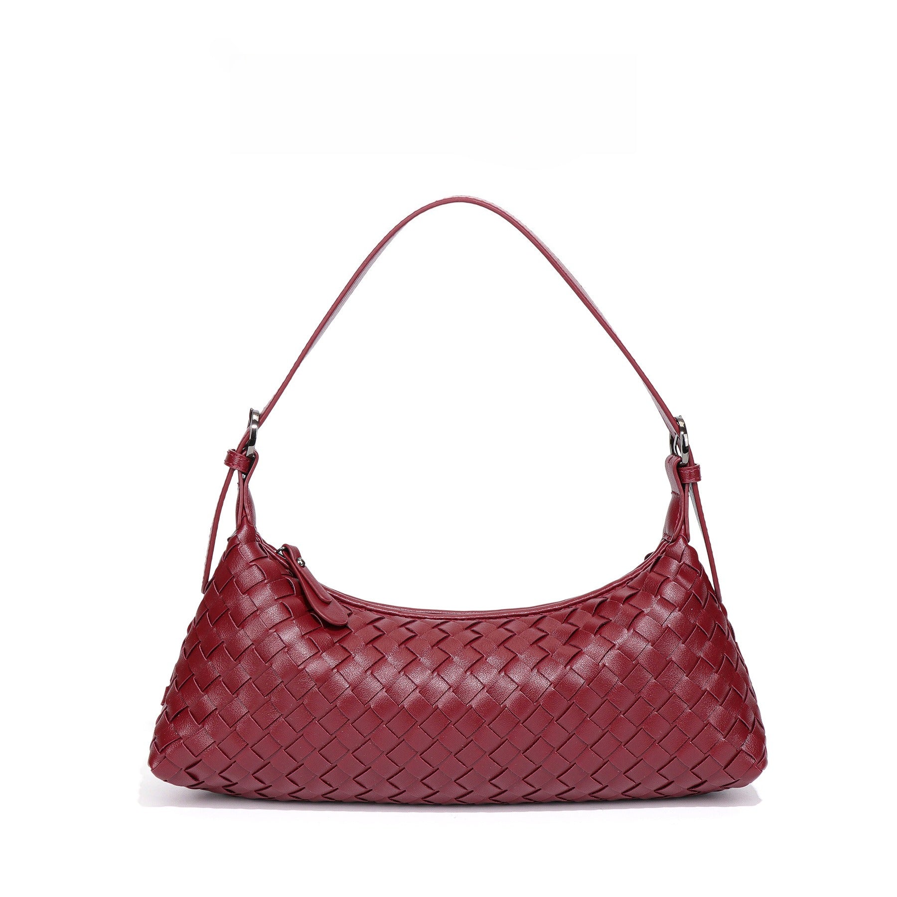 New woven women's croissant bag, fashionable easiest for match shoulder armpit bag, hobo baguette bag, cross-body dumpling bag